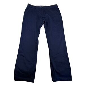 Rosso Milano Italy Mens Navy Blue Chino Pants Size 32 Flat Front Trousers